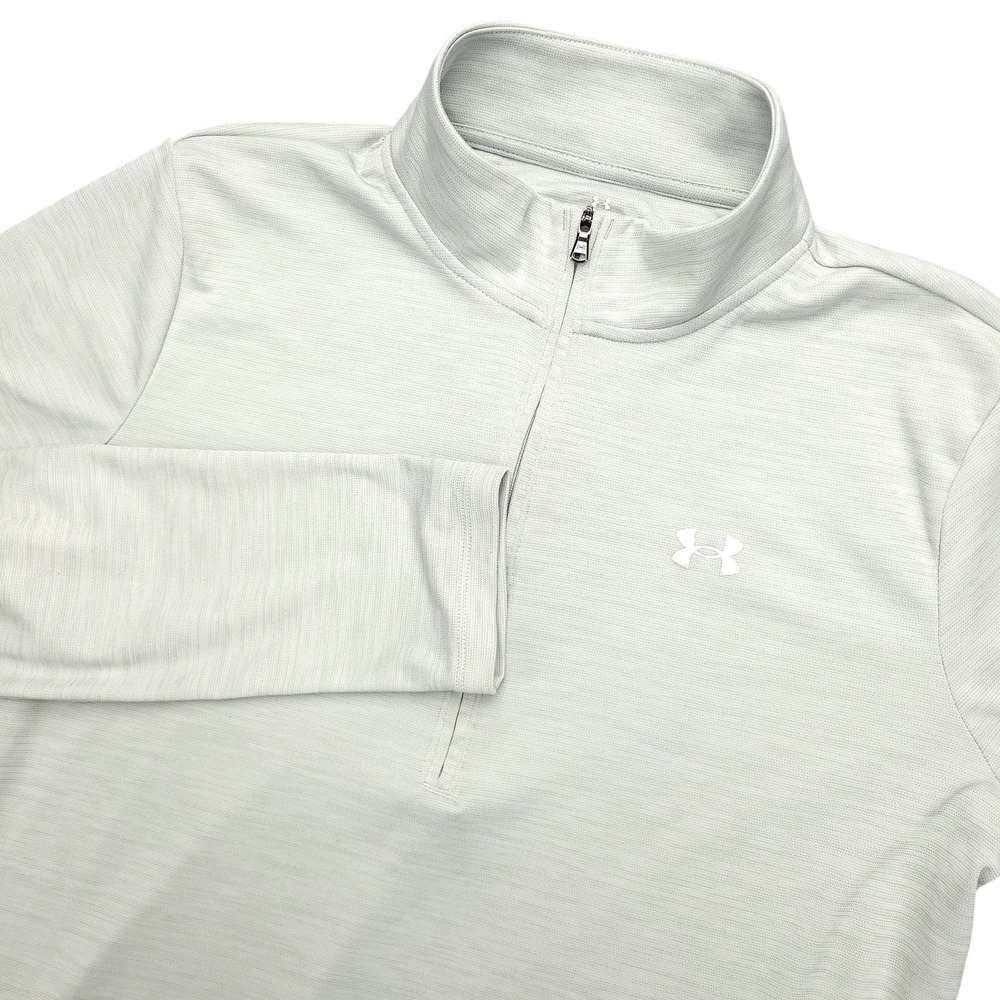 Under Armour Pullover Womens Large Gray 1/4 Zip Long Sleeve Running Athletic Top